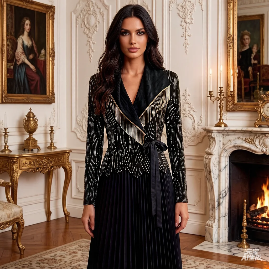 Miyake Pleats 2026 Spring/Summer New Arrival Fringe Collar Pleated Dress Women's Tie-Front Faux Two-Piece Pleated Skirt Pleat
Miyake Pleats 2026 Spring/Summer New Arrival Fringe Collar Pleated Dress Women's Tie-Front Faux Two-Piece Pleated Skirt Pleat