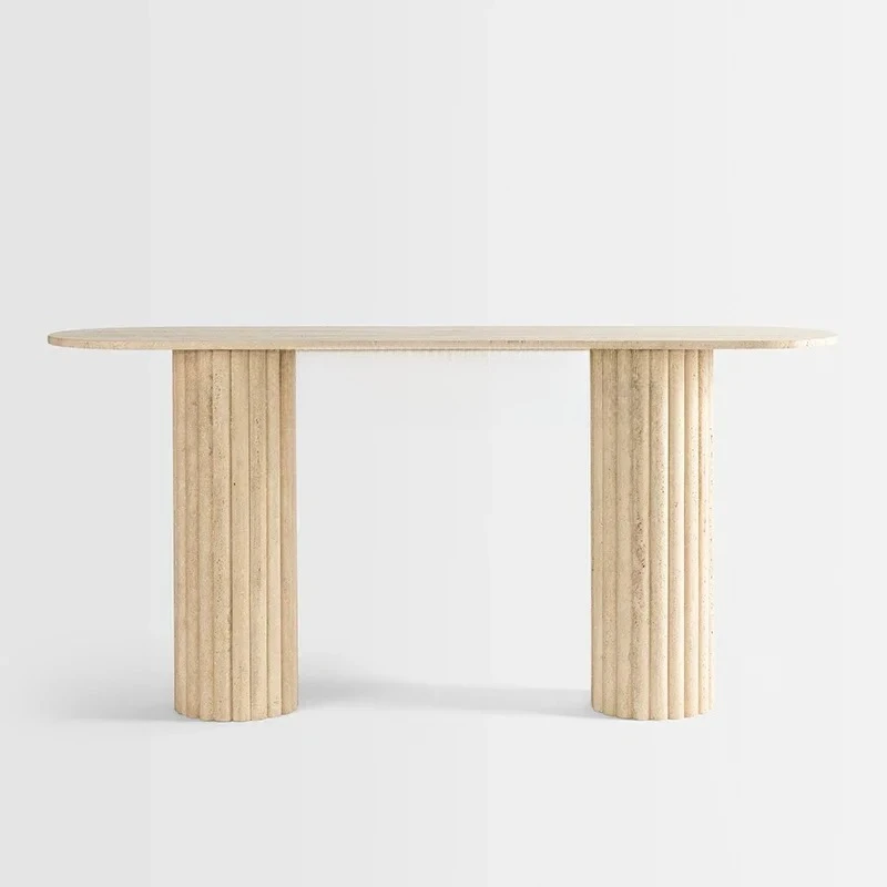 Natural travertine entrance table designer creative special-shaped marble entrance table53
Natural travertine entrance table designer creative special-shaped marble entrance table53