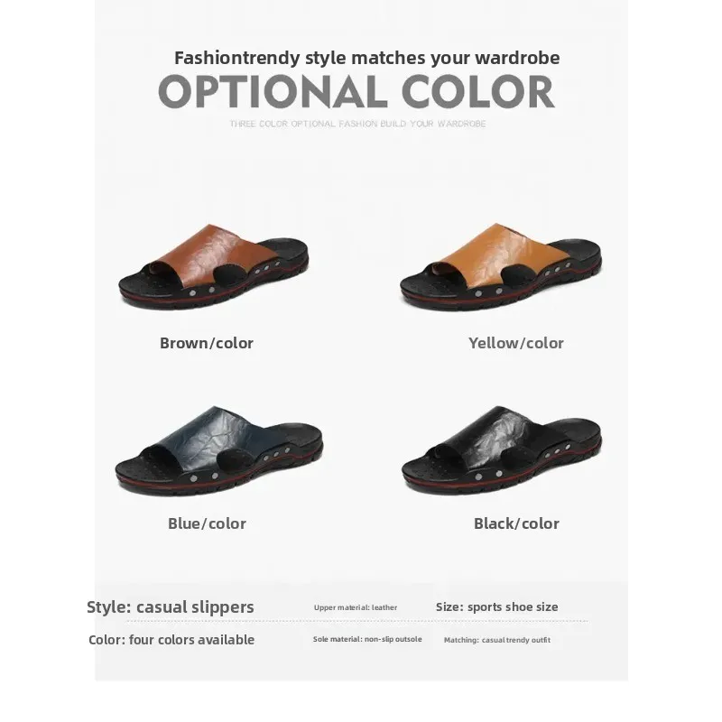 Mens Sandals PU Leather Classic Summer Men Slippers Soft Black Slippers Big Size Slippers Lightweight EVA Slides for Men
Mens Sandals PU Leather Classic Summer Men Slippers Soft Black Slippers Big Size Slippers Lightweight EVA Slides for Men