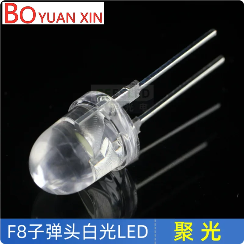 50pcs 0.5 watt F8 8mm bullet head white light high brightness LED light pearl grand bracket small angle 10 degree spotlight 0.5W
50pcs 0.5 watt F8 8mm bullet head white light high brightness LED light pearl grand bracket small angle 10 degree spotlight 0.5W