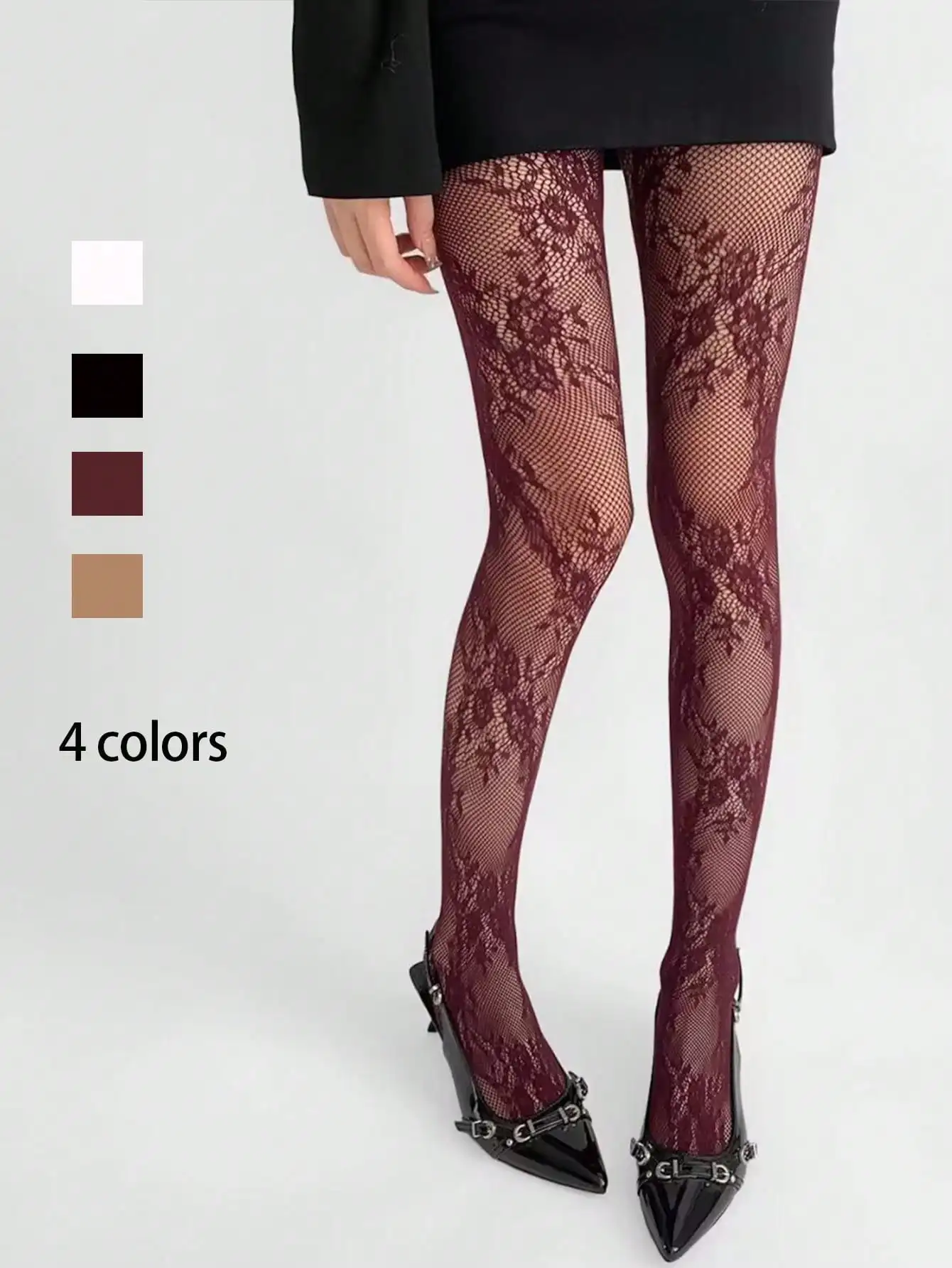 Кружевные колготки-сетка для женщин, 4 цвета, французский стиль, сексуальный цветочный узор, весенняя мода
Кружевные колготки-сетка для женщин, 4 цвета, французский стиль, сексуальный цветочный узор, весенняя мода