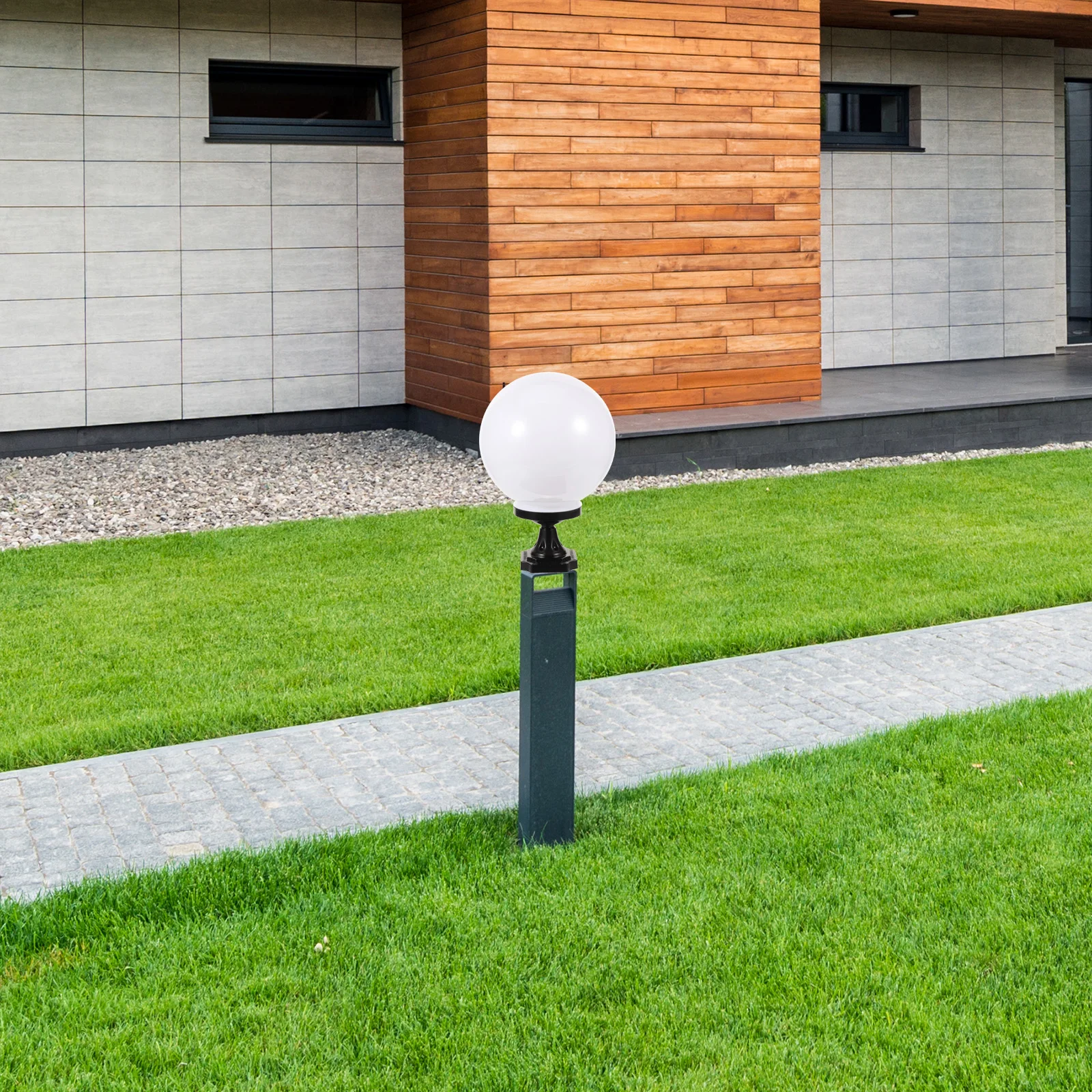 1 set Acrylic Globe Lamp Shade 25CM Gray Base Fence Decorative Lights Solar Powered Water Resistant Easy Install Outdoor Garden
1 set Acrylic Globe Lamp Shade 25CM Gray Base Fence Decorative Lights Solar Powered Water Resistant Easy Install Outdoor Garden