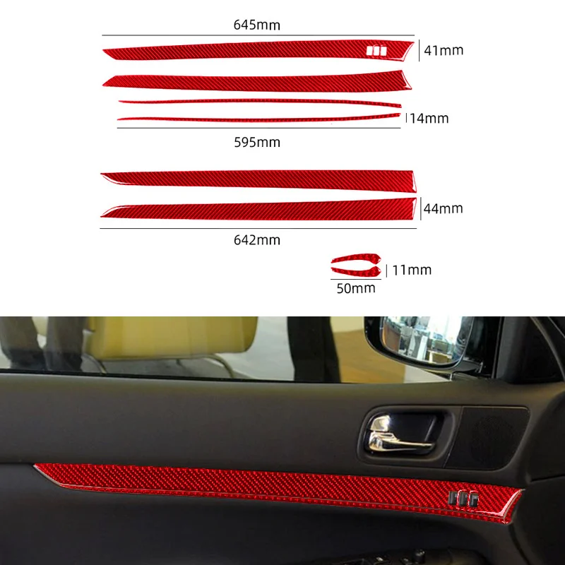 Carbon Fiber Car Door Trim Strips Sticker Decal Interior Trim Cover for Infiniti G37 2010 2011 2012 2013 Accessories
Carbon Fiber Car Door Trim Strips Sticker Decal Interior Trim Cover for Infiniti G37 2010 2011 2012 2013 Accessories