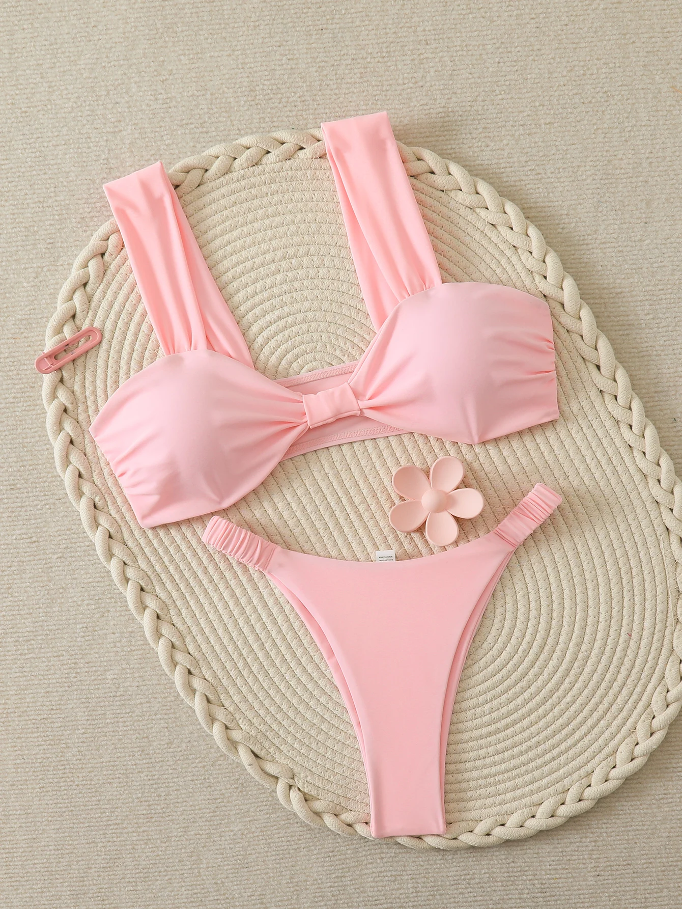 Women's Sexy Solid Color Two-Piece Bikini Swimsuit, Plain Style, All Seasons, Perfect for Beach and Pool, No Ca Prop 65 Warning
Women's Sexy Solid Color Two-Piece Bikini Swimsuit, Plain Style, All Seasons, Perfect for Beach and Pool, No Ca Prop 65 Warning