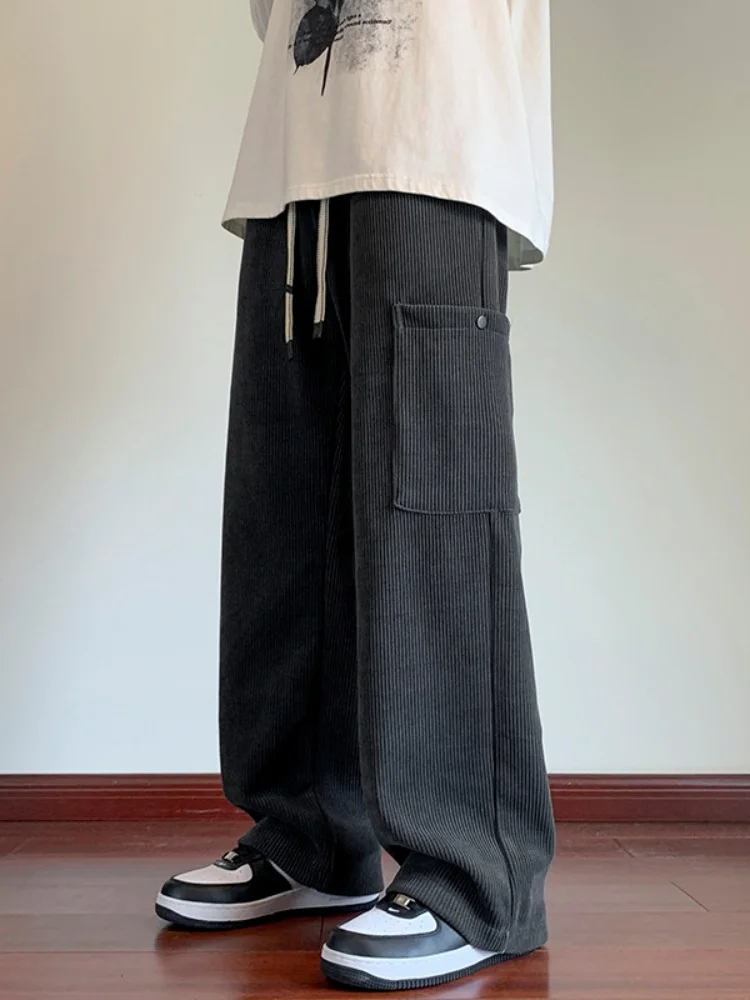 Мужские рабочие брюки из вельвета в американском ретро-стиле, весна-осень, повседневные, широкие, длинные, с высокой талией, свободного кроя, прямые штанины
Мужские рабочие брюки из вельвета в американском ретро-стиле, весна-осень, повседневные, широкие, длинные, с высокой талией, свободного кроя, прямые штанины