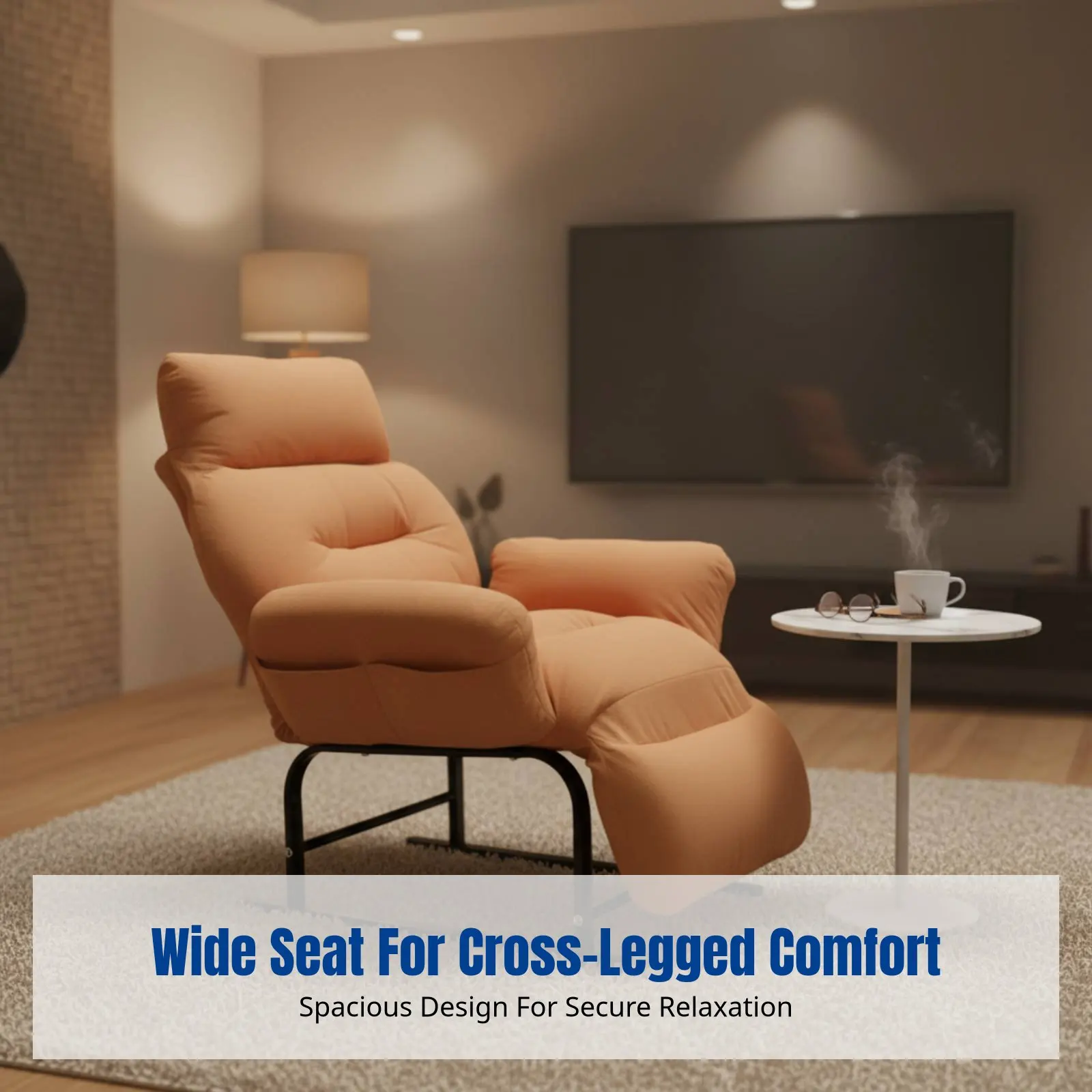 Office Recliner Chair, Foldable Lazy Sofa, Adjustable Armrest, Wide Seat, Home Lounge Chair
Office Recliner Chair, Foldable Lazy Sofa, Adjustable Armrest, Wide Seat, Home Lounge Chair