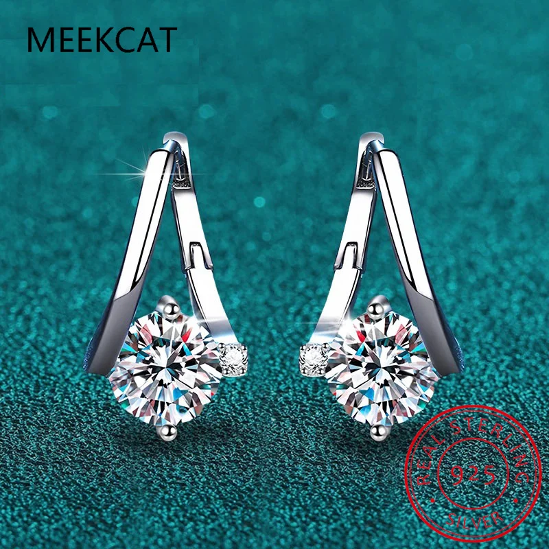 1 Carat Moissanite Earrings For Women 925 Sterling Silver Ear Stud Hoops Diamond Engagement Wedding Fine Jewelry Huggies Gift
1 Carat Moissanite Earrings For Women 925 Sterling Silver Ear Stud Hoops Diamond Engagement Wedding Fine Jewelry Huggies Gift