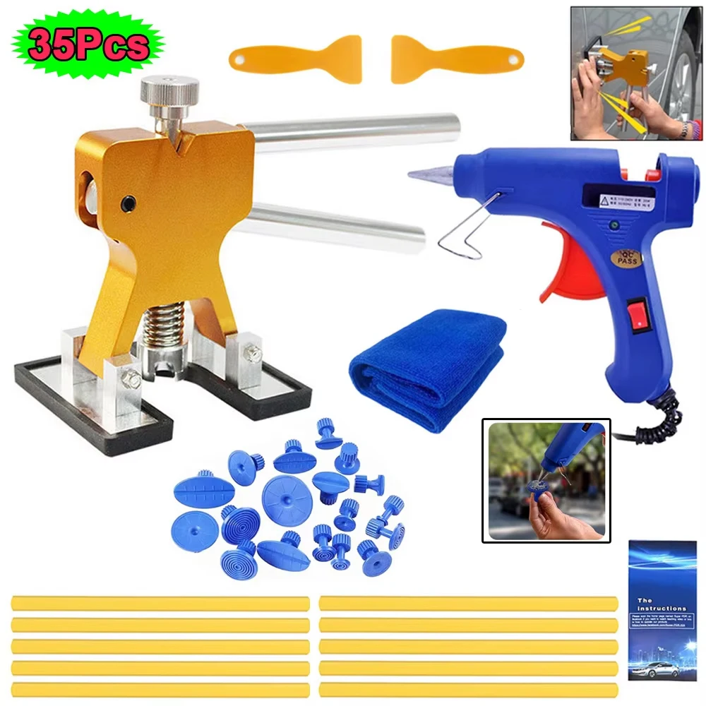 Car Body Paintless Dent Repair Tool Auto Dent Hail Pit Removal Repair Puller Kit With Multiple Sizes Suction Cup Set
Car Body Paintless Dent Repair Tool Auto Dent Hail Pit Removal Repair Puller Kit With Multiple Sizes Suction Cup Set
