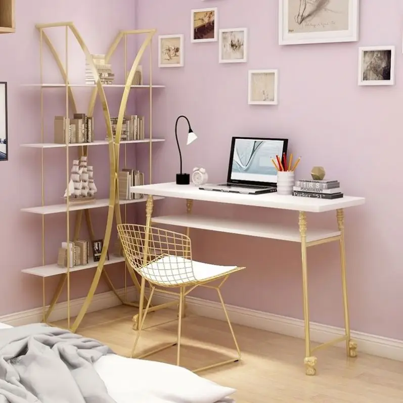 Girl Bedroom Light Luxury Computer Table Metal Leg Computer Desk Nordic Fashion Workbench Modern Writing Desk Office Table
Girl Bedroom Light Luxury Computer Table Metal Leg Computer Desk Nordic Fashion Workbench Modern Writing Desk Office Table