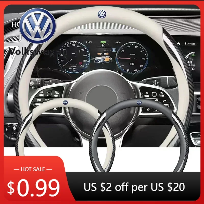 Чехол на руль из искусственной кожи и карбона для Volkswagen New Jetta, аксессуары для автомобилей Volkswagen R-
Чехол на руль из искусственной кожи и карбона для Volkswagen New Jetta, аксессуары для автомобилей Volkswagen R-