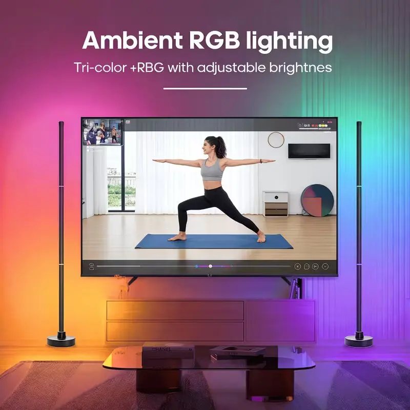 Color Changing Music Sync LED Corner Floor Lamp Vertical High Brightness with APP & Remote Control for Indoor Bedroom Living Room Decor
Color Changing Music Sync LED Corner Floor Lamp Vertical High Brightness with APP & Remote Control for Indoor Bedroom Living Room Decor