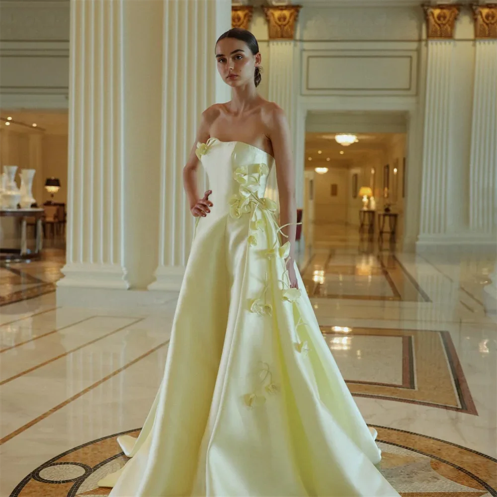 Customed Dearin Strapless A-line Ankle Length Skirts Applique Bespoke Occasion Dresses Formal Prom Dress
Customed Dearin Strapless A-line Ankle Length Skirts Applique Bespoke Occasion Dresses Formal Prom Dress