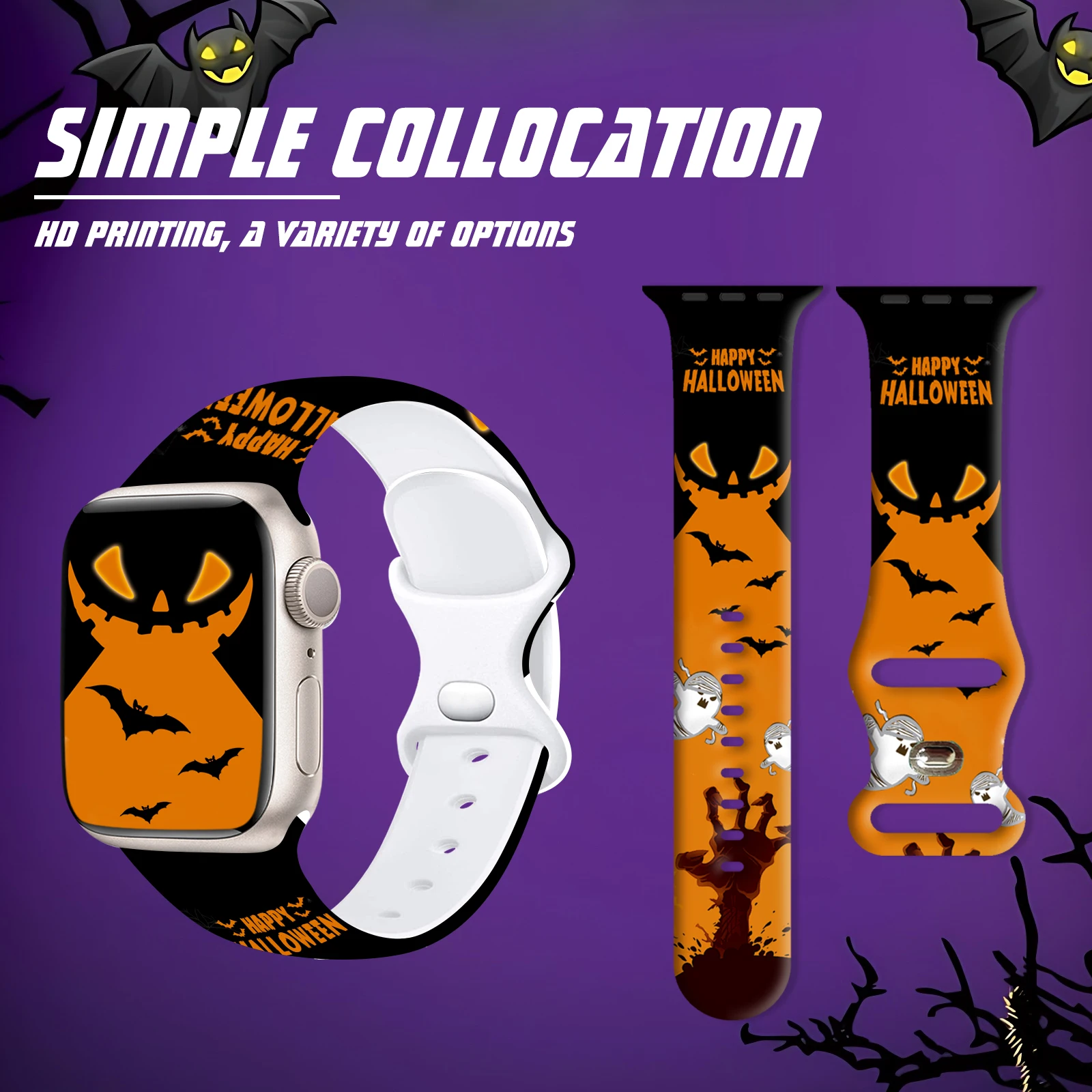 Halloween pumpkin Printed Strap for Apple Watch 10 9 8 Silicone Band Replaceable Bracelet for iWatch 46mm 44mm 42mm Watchband
Halloween pumpkin Printed Strap for Apple Watch 10 9 8 Silicone Band Replaceable Bracelet for iWatch 46mm 44mm 42mm Watchband