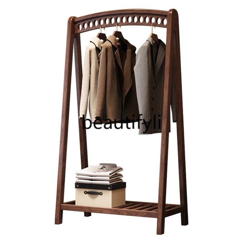 Solid wood simple light luxury living room clothes and hats shoe rack large clothes rack
Solid wood simple light luxury living room clothes and hats shoe rack large clothes rack