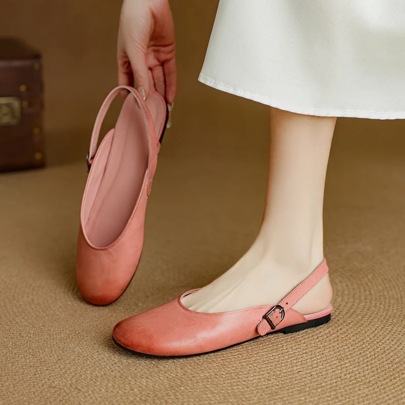 Retro Full Genuine Leather Ballets Shoes Woman Slingback Flats Mary Janes Women's Shallow Loafers Round Toe Ballerinas Mocasines
Retro Full Genuine Leather Ballets Shoes Woman Slingback Flats Mary Janes Women's Shallow Loafers Round Toe Ballerinas Mocasines