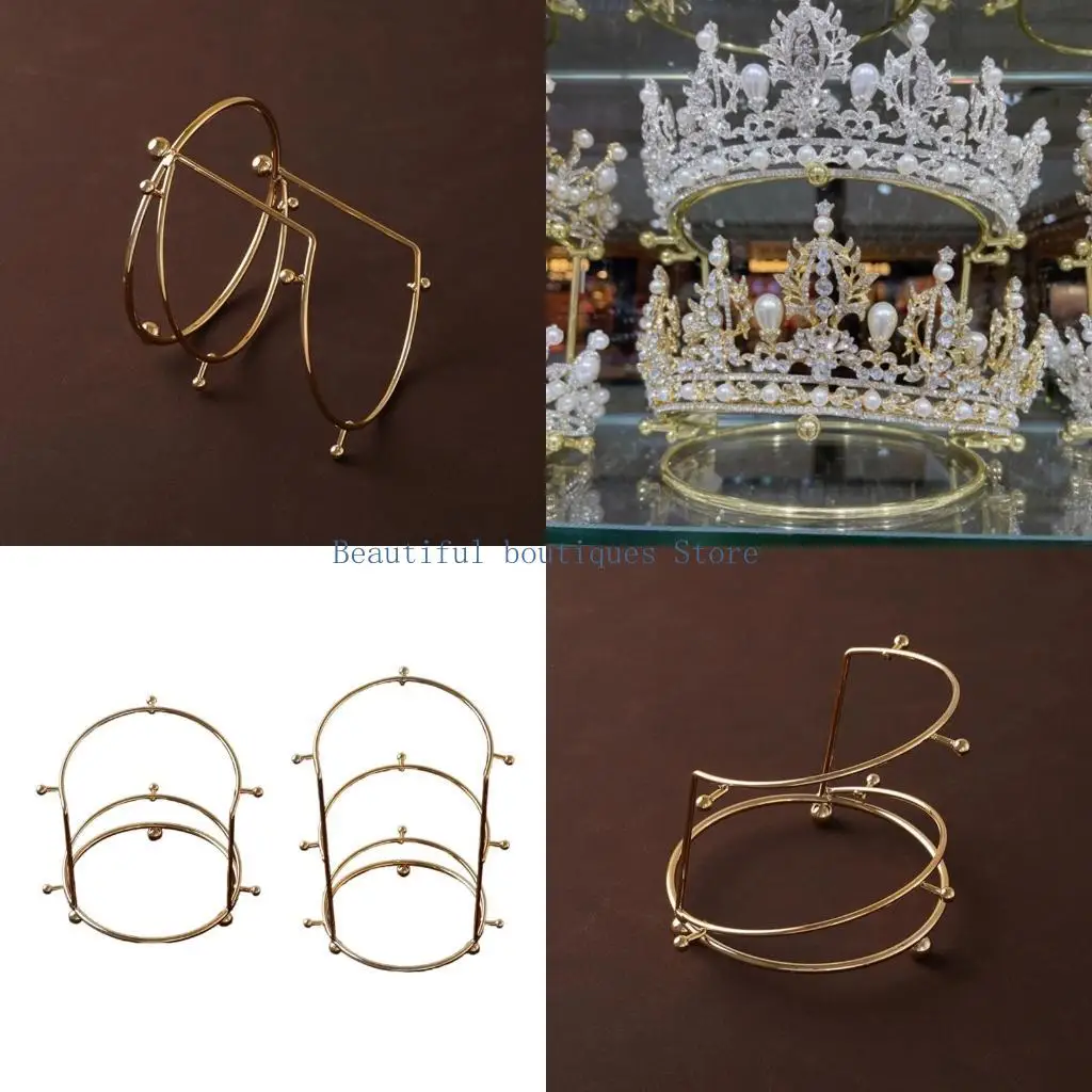 U4LF Bride Crown Headband Tiara Support Holder Princess Beads Crown Dsiplay Rack Metal Gold Crystal Headbands Organizer
U4LF Bride Crown Headband Tiara Support Holder Princess Beads Crown Dsiplay Rack Metal Gold Crystal Headbands Organizer