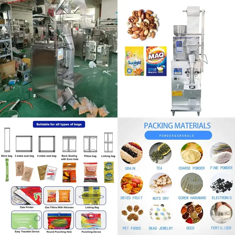 Potato Chips and Peanut Granules Packaging Machine Grain Vertical Fully Automatic Weighing Nut Packaging Machine Equipment
Potato Chips and Peanut Granules Packaging Machine Grain Vertical Fully Automatic Weighing Nut Packaging Machine Equipment