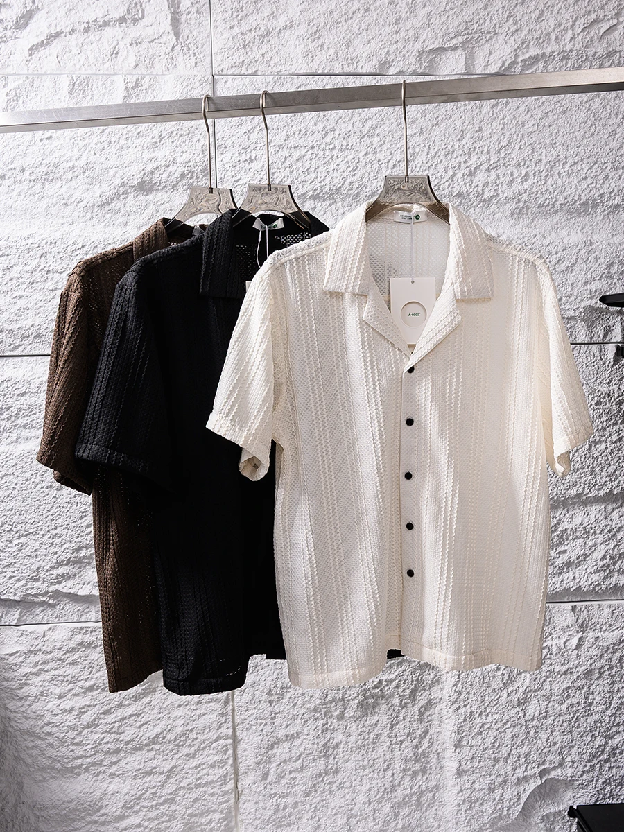 Comfortable Casual Men's Short Sleeve Shirt Loose Fit Pure Color Summer Commute Versatile Design Polyester Blend Cuban Collar
Comfortable Casual Men's Short Sleeve Shirt Loose Fit Pure Color Summer Commute Versatile Design Polyester Blend Cuban Collar