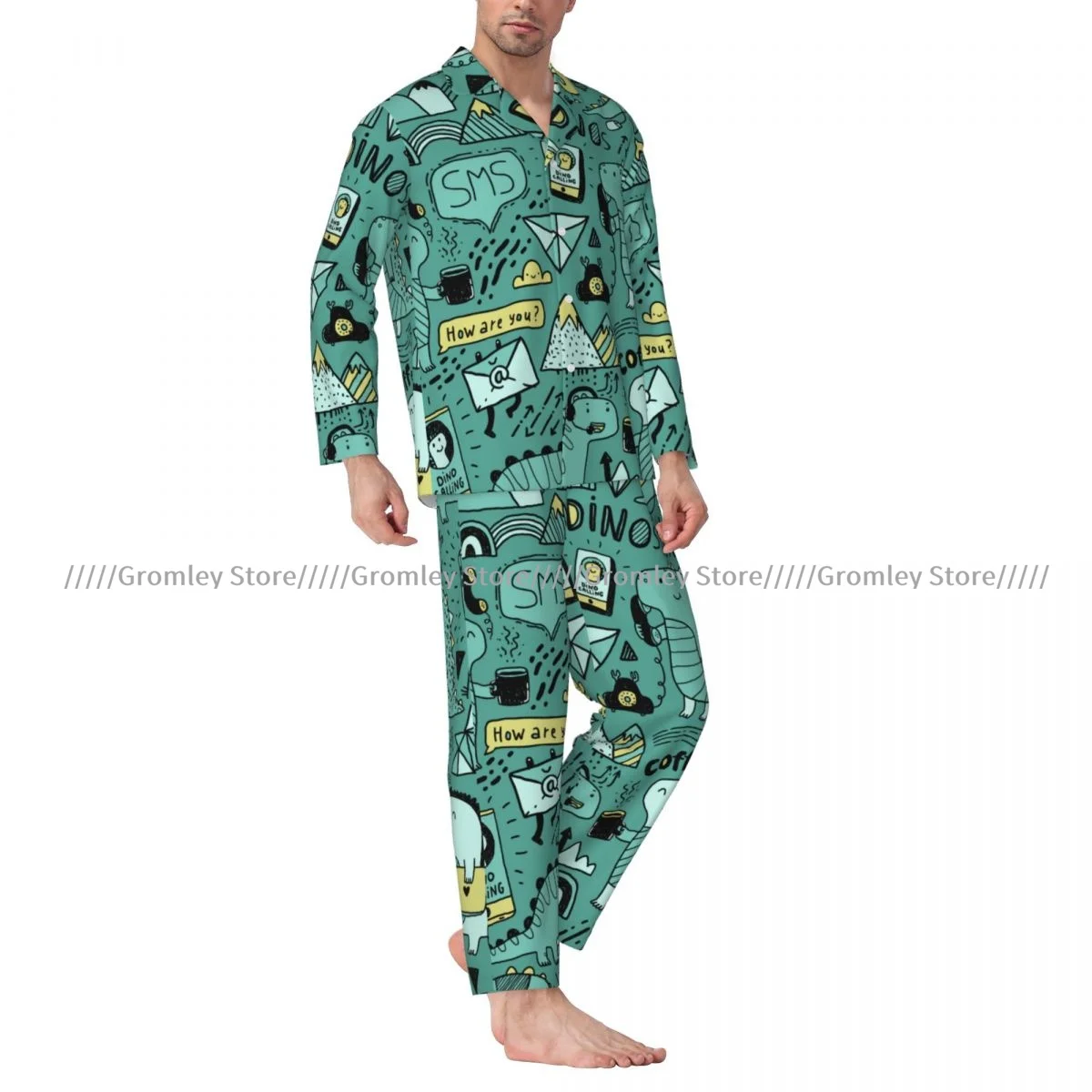 Men Pajama Sets Cute Crocodile Alligator Dinosaur Wearing Black Businessman Suit Sleepwear Long Sleeve Male Soft Home Loungewear
Men Pajama Sets Cute Crocodile Alligator Dinosaur Wearing Black Businessman Suit Sleepwear Long Sleeve Male Soft Home Loungewear