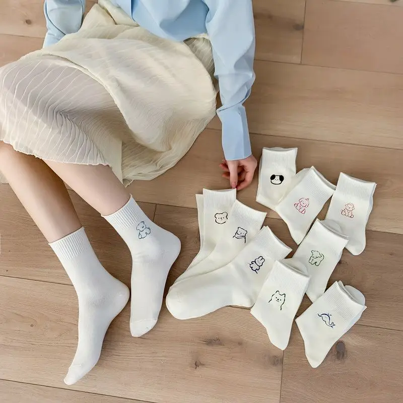White Stockings For Women Cute Print Long Barrel Cotton Socks Everything Goes Together Leisure Sport Stockings Animal Pattern
White Stockings For Women Cute Print Long Barrel Cotton Socks Everything Goes Together Leisure Sport Stockings Animal Pattern