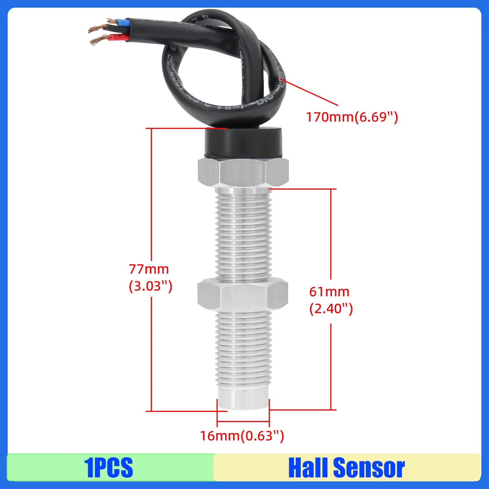 1PCS Hozler Sensor Pulse Signal Speed Meter M16 for Tachometer Analog Pulse Signal Speed Meter Replacement Sensor for Motor Car
1PCS Hozler Sensor Pulse Signal Speed Meter M16 for Tachometer Analog Pulse Signal Speed Meter Replacement Sensor for Motor Car