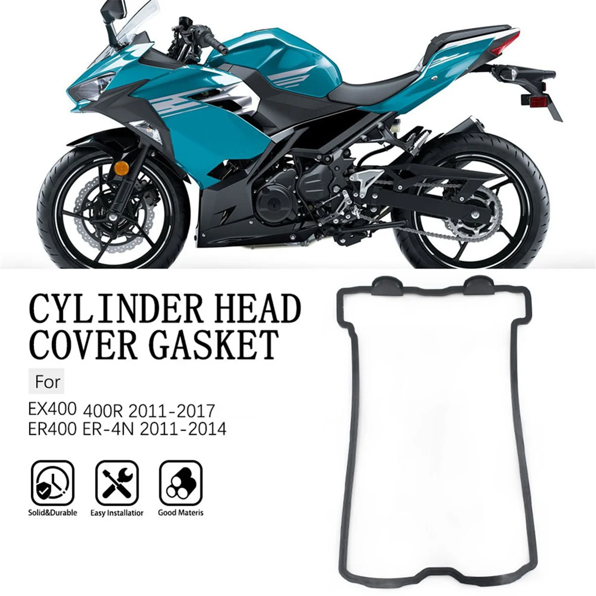 Motorcycle Cylinder Head Cover Gasket Forkawasaki ER-4N ER400 2011-2014 Ninja 400R EX400 2011-2017
Motorcycle Cylinder Head Cover Gasket Forkawasaki ER-4N ER400 2011-2014 Ninja 400R EX400 2011-2017