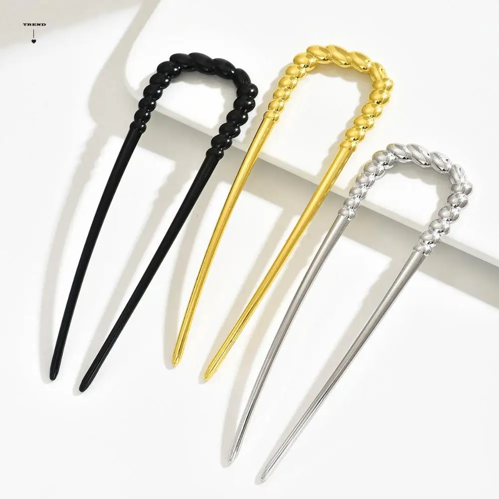 Simple U-shaped Hair Stick Geometric Hairstyle Tools Twisted Hairpin Hanfu Accessories Waterproof Alloy Hair Fork Daily
Simple U-shaped Hair Stick Geometric Hairstyle Tools Twisted Hairpin Hanfu Accessories Waterproof Alloy Hair Fork Daily