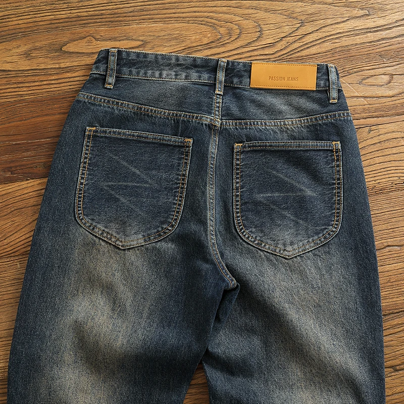 American Retro Sle Men's Jeans Loose Straight Leg Micro Cone Waed Denim Pants for All Seasons Casual Long Trousers
American Retro Sle Men's Jeans Loose Straight Leg Micro Cone Waed Denim Pants for All Seasons Casual Long Trousers