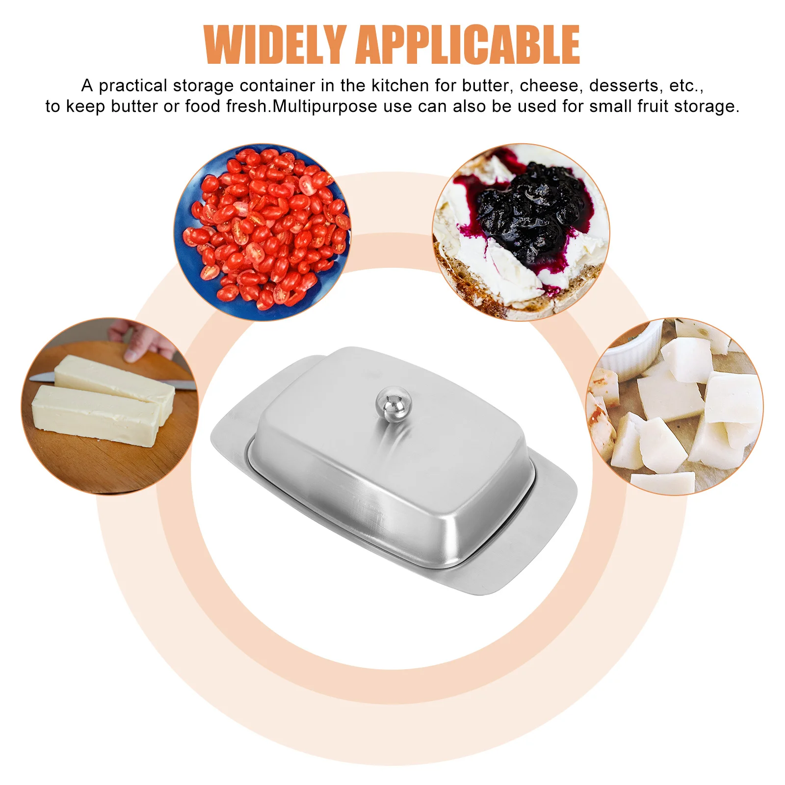Stainless Steel Butter Box Cheese Bread Plate Outdoor with Lid Restaurant Dish Banquet Household
Stainless Steel Butter Box Cheese Bread Plate Outdoor with Lid Restaurant Dish Banquet Household