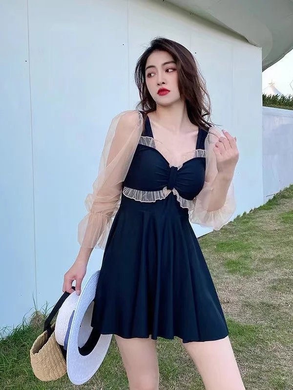 Модный женский слитный купальник больших размеров с длинными рукавами, защитой от солнца и фиксированными вкладышами для груди, повседневный, для похудения
Модный женский слитный купальник больших размеров с длинными рукавами, защитой от солнца и фиксированными вкладышами для груди, повседневный, для похудения