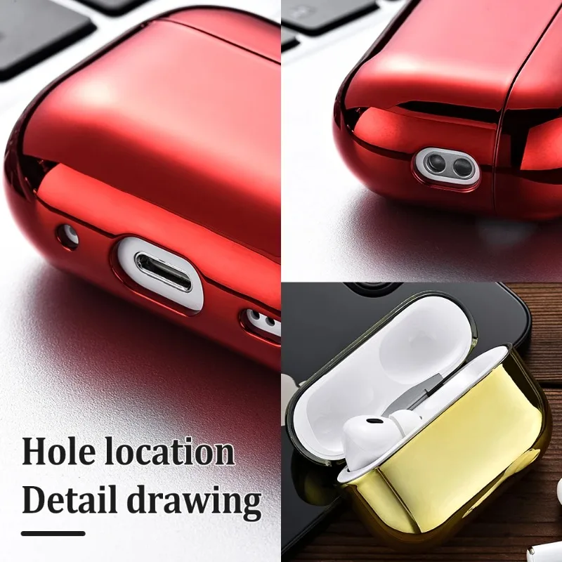 Luxury Hard PC Plating Headphone Cover For AirPods 4 Pro2 3 2 1 Case Shockproof Protective Sheet For AirPods Pro Earphone Coque
Luxury Hard PC Plating Headphone Cover For AirPods 4 Pro2 3 2 1 Case Shockproof Protective Sheet For AirPods Pro Earphone Coque
