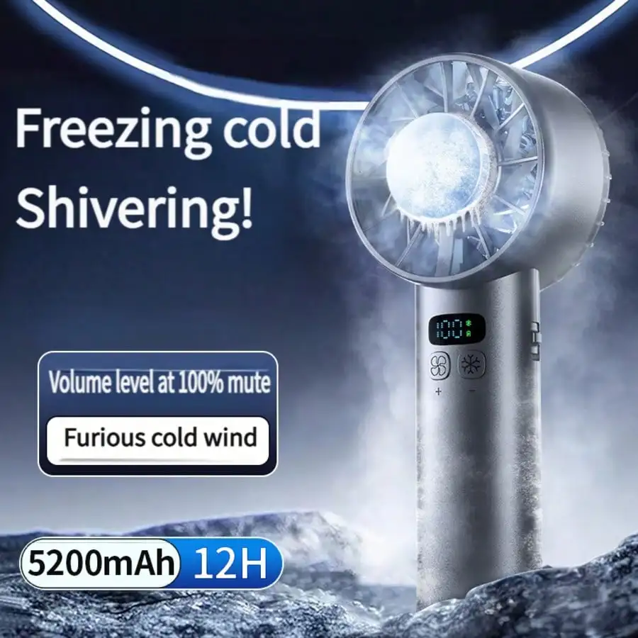 New Cooling Handheld Fan Ice Compress Mute 100-Speed High-Speed Fan Portable USB Mini Fan Summer Cooling,Beach,Travel,Sprin
New Cooling Handheld Fan Ice Compress Mute 100-Speed High-Speed Fan Portable USB Mini Fan Summer Cooling,Beach,Travel,Sprin