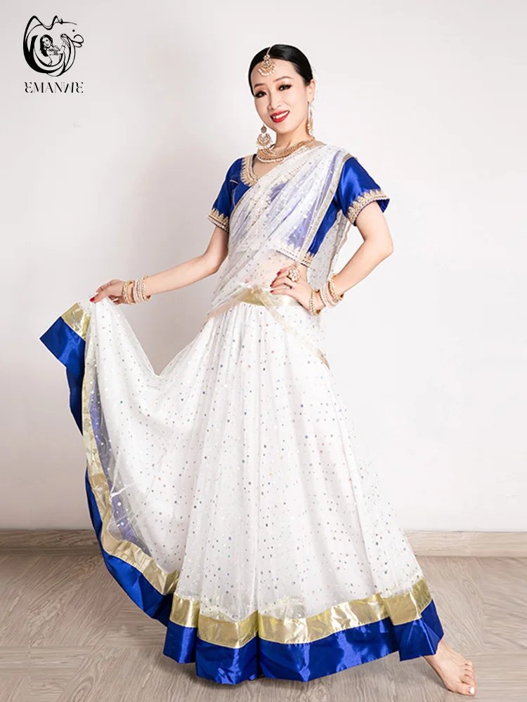 Exotic Indian Dance Costume Ethnic Style Women's Bollywood Dance Dress Sari Top Large Swing Skirt Lengha Performace Set
Exotic Indian Dance Costume Ethnic Style Women's Bollywood Dance Dress Sari Top Large Swing Skirt Lengha Performace Set