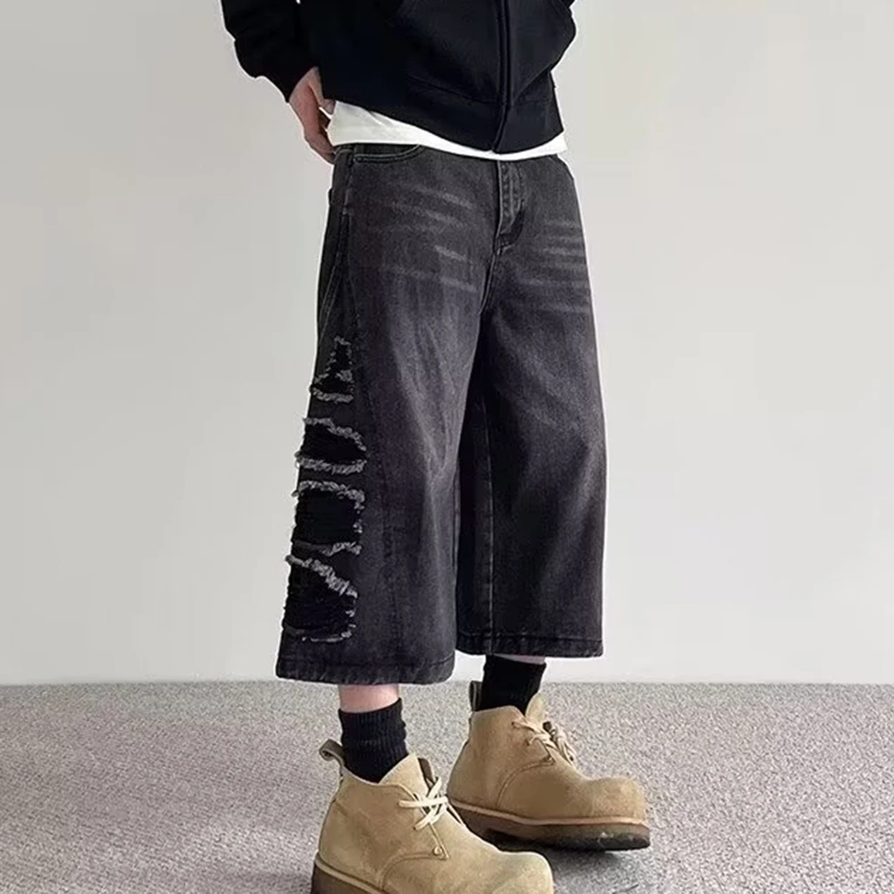 Baggy Casual Straight Cropped Pants Mens Washed Jeans S-3XL Size Range Slight Stretch Fabric Workplace Fashion
Baggy Casual Straight Cropped Pants Mens Washed Jeans S-3XL Size Range Slight Stretch Fabric Workplace Fashion