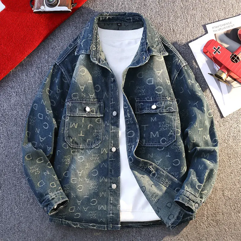 High Quality 2025 Spring Autumn Men's Cotton Denim Jackets Casual Jeans Youth Streetwear print Denim Coats Loose Tops Clothing
High Quality 2025 Spring Autumn Men's Cotton Denim Jackets Casual Jeans Youth Streetwear print Denim Coats Loose Tops Clothing