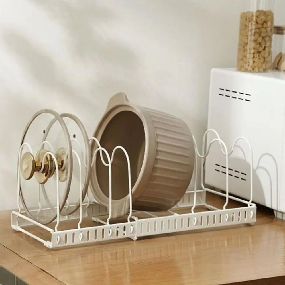 Carbon Steel Expandable Dish Rack Wave-shaped Adjustable Pot Cover Storage Rack Household Pot Lid Organizer for Home 
Carbon Steel Expandable Dish Rack Wave-shaped Adjustable Pot Cover Storage Rack Household Pot Lid Organizer for Home