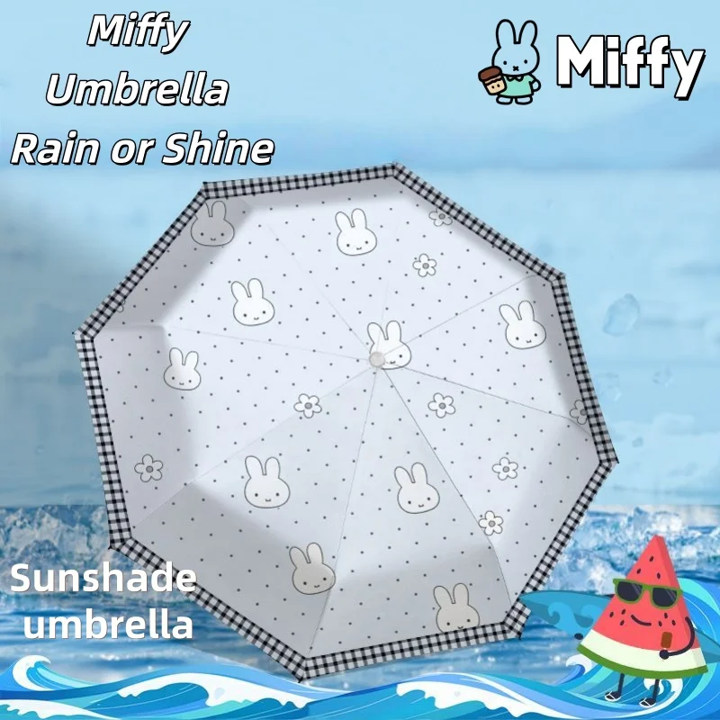 Cute Plaid Miffy Automatic Umbrella, Compact & Lightweight Sun & Rain Umbrella for Women, Portable UV Protection Parasol
Cute Plaid Miffy Automatic Umbrella, Compact & Lightweight Sun & Rain Umbrella for Women, Portable UV Protection Parasol