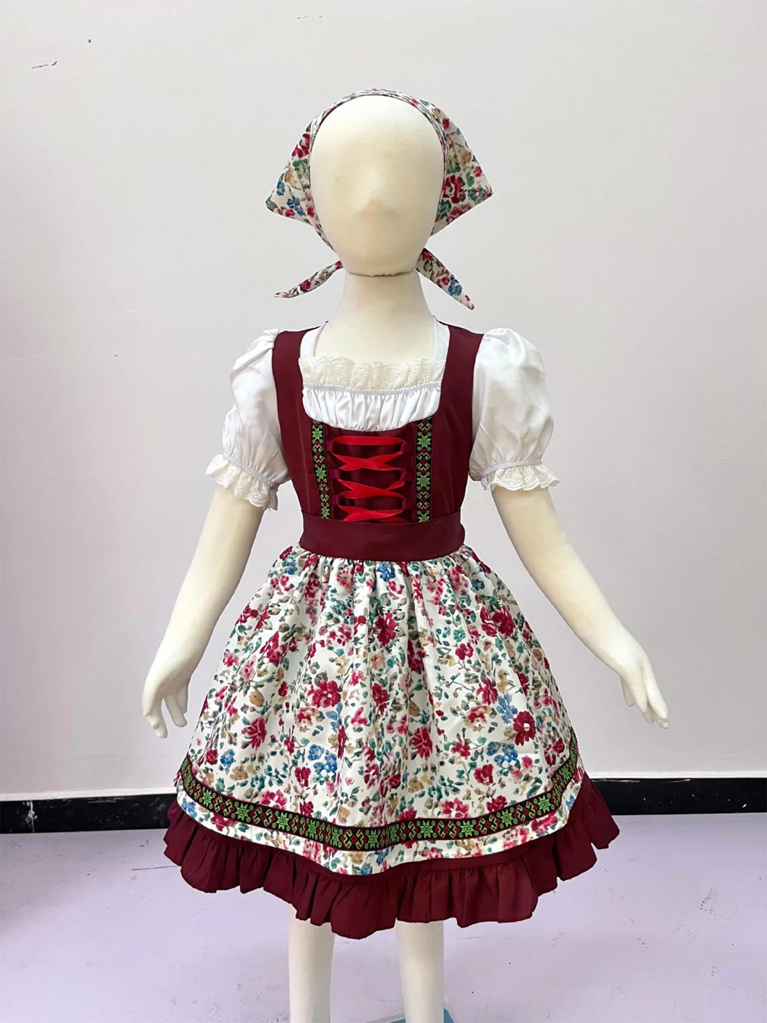 Kids Girls Dirndl Dress Bavarian Oktoberfest A Line with Head Wrap Bow Hairband Traditional Costume for Festival Party
Kids Girls Dirndl Dress Bavarian Oktoberfest A Line with Head Wrap Bow Hairband Traditional Costume for Festival Party