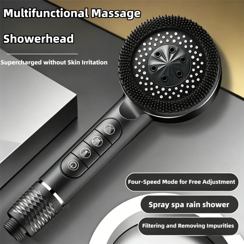 1pc Filtered Supercharged Shower Head Four-speed Adjustment With Water Seal Multi-functional Home Shower Bathroom Accessories
1pc Filtered Supercharged Shower Head Four-speed Adjustment With Water Seal Multi-functional Home Shower Bathroom Accessories