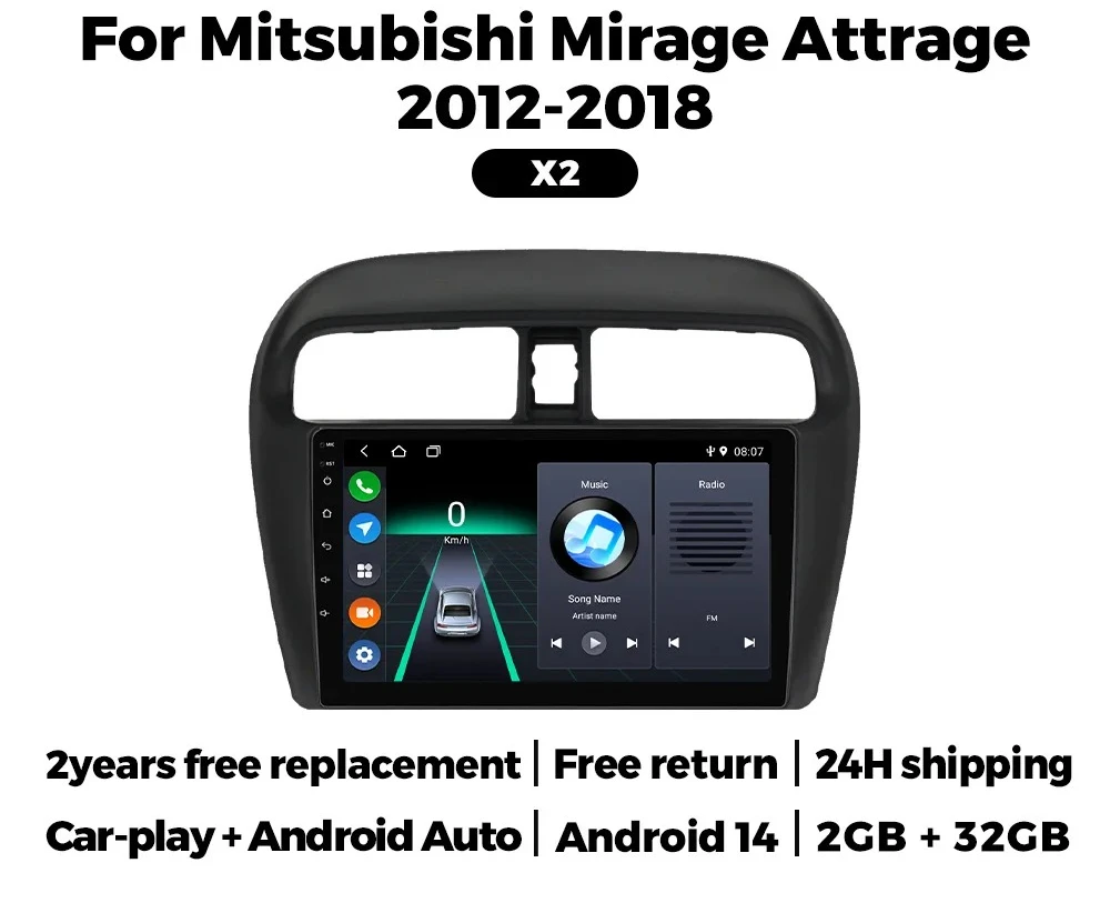 Автомобильный радиоприемник Android для Mitsubishi Mirage Attrage 2012-2018 2019, Space Star 2014, мультимедийный видеоплеер, головное устройство
Автомобильный радиоприемник Android для Mitsubishi Mirage Attrage 2012-2018 2019, Space Star 2014, мультимедийный видеоплеер, головное устройство