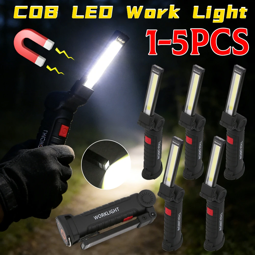 New Portable COB LED Flashlight USB Rechargeable Work Light Magnetic Lanterna Hanging Lamp with Built-in Battery Camping Torch
New Portable COB LED Flashlight USB Rechargeable Work Light Magnetic Lanterna Hanging Lamp with Built-in Battery Camping Torch