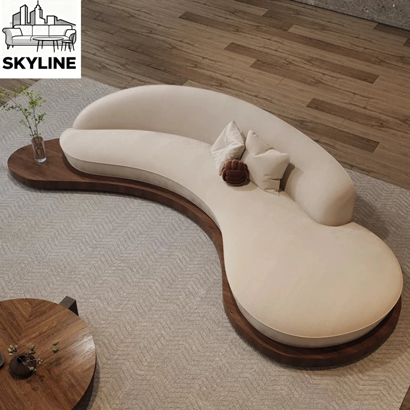 Curved special-shaped sofa solid wood bed and breakfast rest area reception
Curved special-shaped sofa solid wood bed and breakfast rest area reception