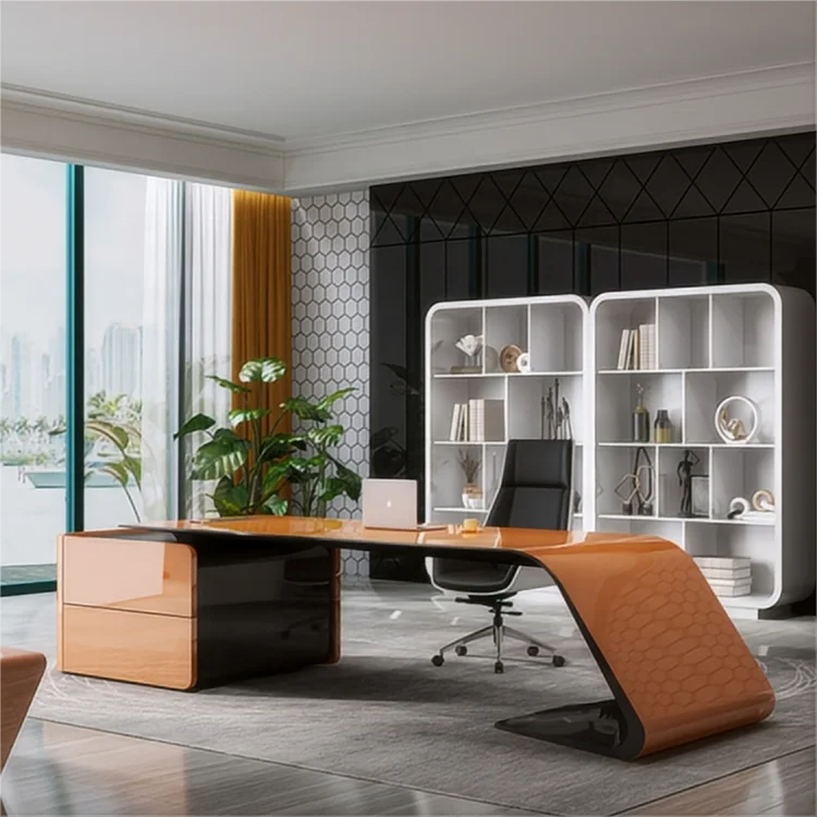 Contemporary Luxurious Executive Office Desk for Boss President Modern Wooden MDF Material Modular Design Home Office Building
Contemporary Luxurious Executive Office Desk for Boss President Modern Wooden MDF Material Modular Design Home Office Building