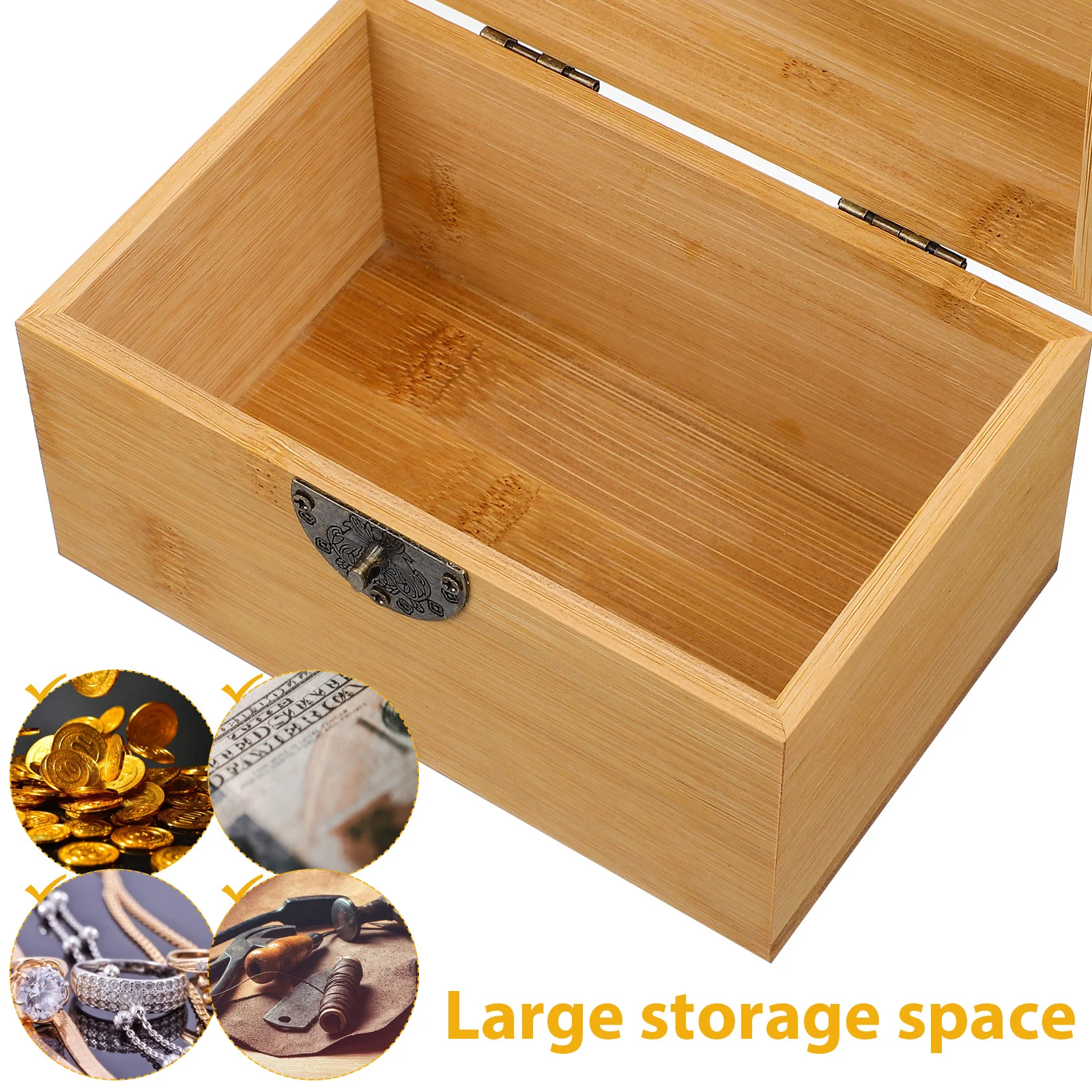 Wooden Treasure Box Bamboo Zinc Alloy Heart Lock Piggy Bank Coin Storage Vintage Decorative Gift Case For
Wooden Treasure Box Bamboo Zinc Alloy Heart Lock Piggy Bank Coin Storage Vintage Decorative Gift Case For