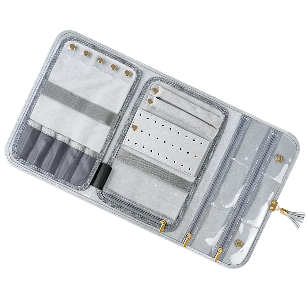 Travel Jewelry Roll Bag Organizer Portable Foldable Storage Pouch for Necklace Earring Ring Holder Compact Small Size Perfect
Travel Jewelry Roll Bag Organizer Portable Foldable Storage Pouch for Necklace Earring Ring Holder Compact Small Size Perfect