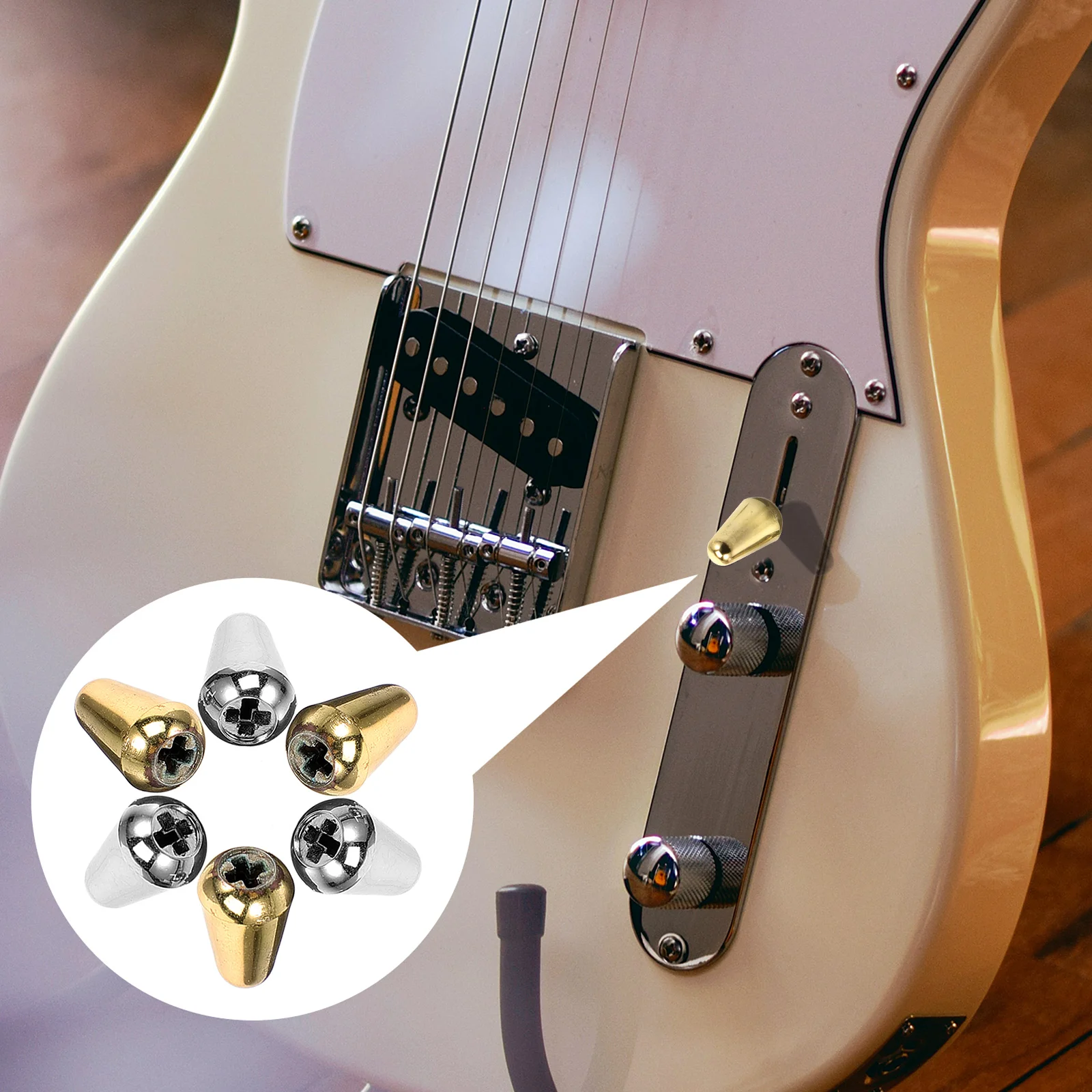 6 Pcs Guitar Switch Caps Knob Toggle Accessories Electric Guitar 3 Way 5 Way Switch Tip Durable Plastic 3 5mm Thread Size
6 Pcs Guitar Switch Caps Knob Toggle Accessories Electric Guitar 3 Way 5 Way Switch Tip Durable Plastic 3 5mm Thread Size