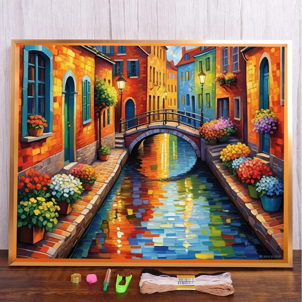 Scenery House By River Pre-Printed Cross-Stitch Full Kit Embroidery Painting Hobby Handiwork Craft Gift Promotions Room Decor
Scenery House By River Pre-Printed Cross-Stitch Full Kit Embroidery Painting Hobby Handiwork Craft Gift Promotions Room Decor