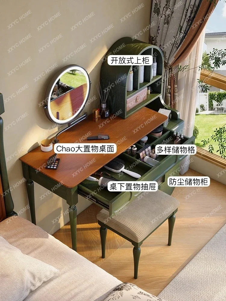 TTTTFrench Retro Style Dresser Solid Wood Dresser Medium Ancient Style Master Bedroom Makeup Table Retractable Dresser
TTTTFrench Retro Style Dresser Solid Wood Dresser Medium Ancient Style Master Bedroom Makeup Table Retractable Dresser