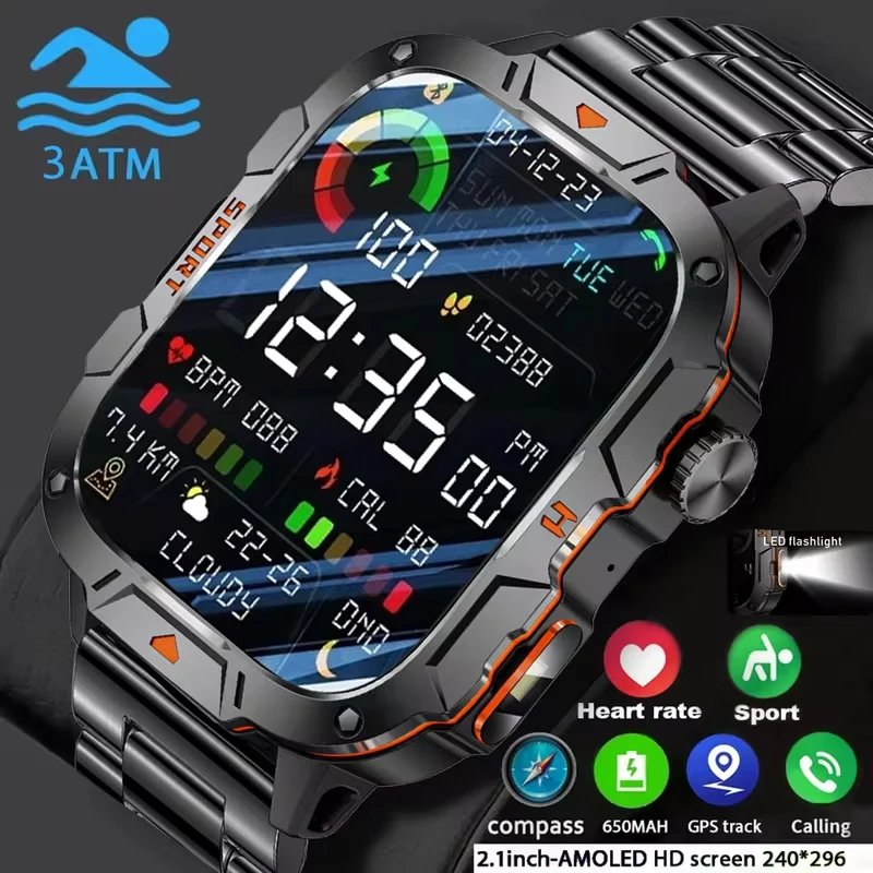 LIGE Smart Watch 5ATM Outdoor Sports GPS Trackr Flashlight 1.96 HD Display Screen Bluetooth Call Fitness Watches For Android IOS
LIGE Smart Watch 5ATM Outdoor Sports GPS Trackr Flashlight 1.96 HD Display Screen Bluetooth Call Fitness Watches For Android IOS