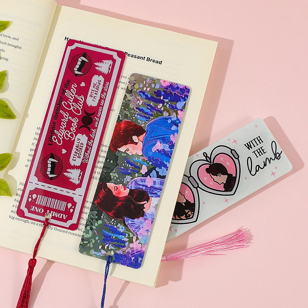 Romance Themed Acrylic Bookmarks,Love Story Inspired Design, Colorful Tassels, Book Lover Gift for Romance Readers
Romance Themed Acrylic Bookmarks,Love Story Inspired Design, Colorful Tassels, Book Lover Gift for Romance Readers